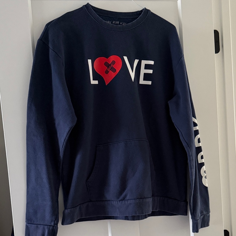 Navy Love Graphic Sweatshirt